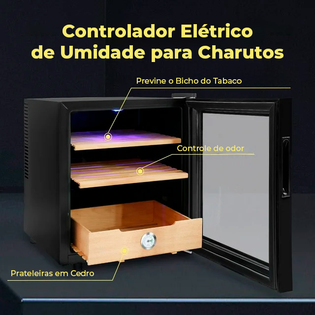 Detalhes do controlador elétrico de umidade para charutos